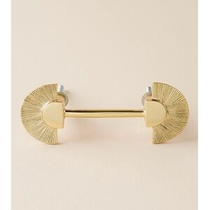 Anthropologie Graham Handle Gold Brass Drawer Pull Set of 2 New